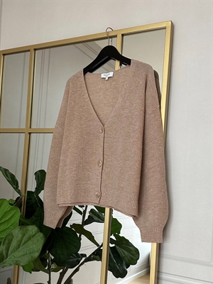 Rosemunde Wool & Cashmere V-Neck Cardigan, Sand Melange 